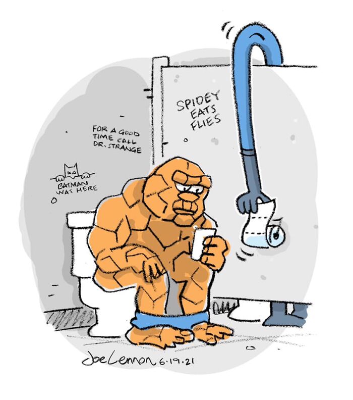 This Artist Turns Famous Characters Into Hilariously Simple One-Panel Comics (50 Pics)