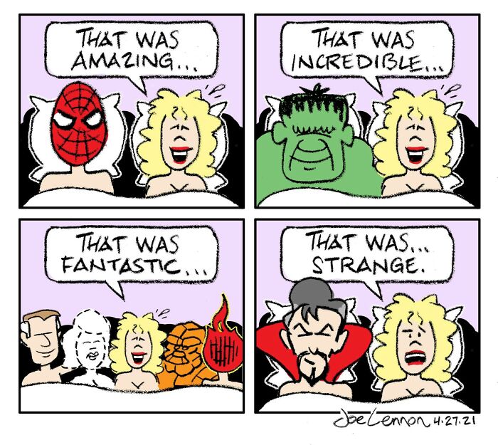 This Artist Turns Famous Characters Into Hilariously Simple One-Panel Comics (50 Pics)