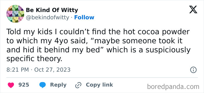 I Wonder Who Did It... Oh Right, The Kid