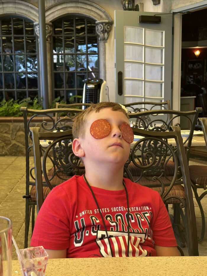 My Kid ‘Relaxing’ On Vacation... Yep, That’s Salami