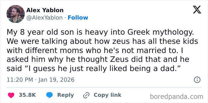 Pretty Sure Zeus Never Changed Diapers Or Did Bedtime...