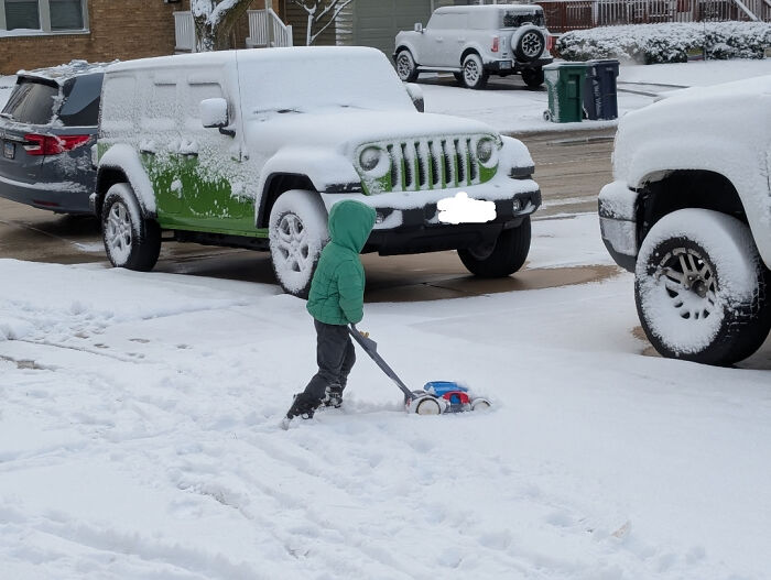 Help Wanted: Son Wants To Shovel Snow But Needs To Cut Grass First