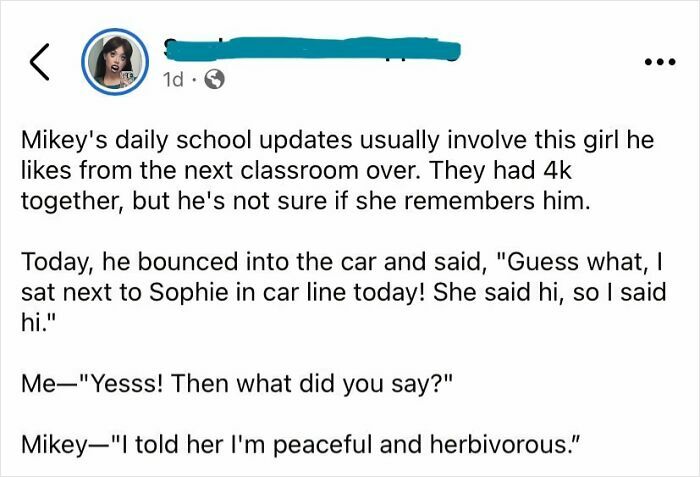 Dinosaur Kid’s Pickup Line? Pure Gold.