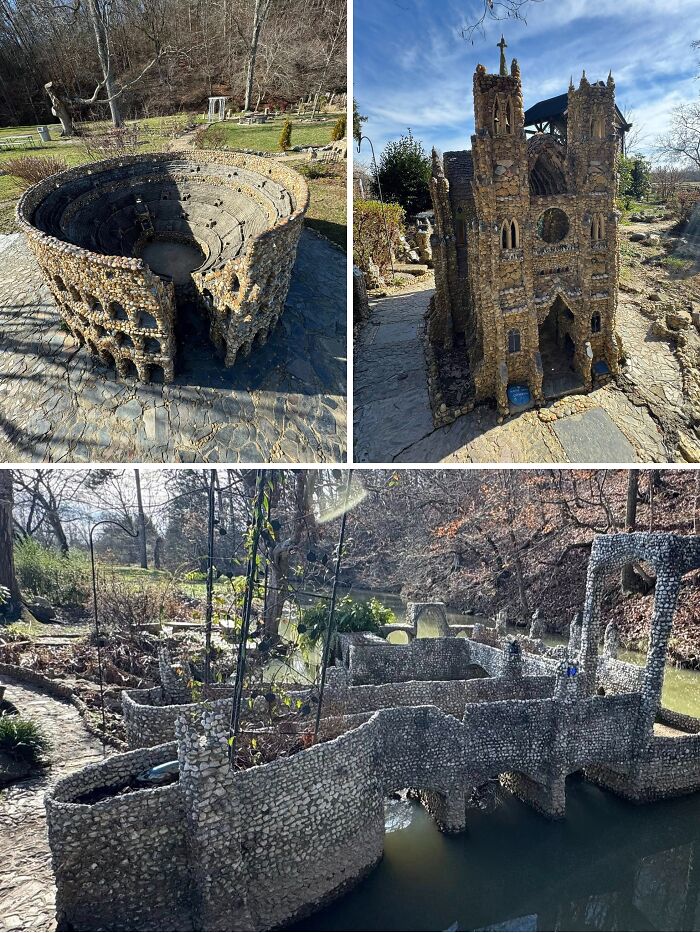 A Mini Pebble Universe Behind a Church in Calhoun, GA