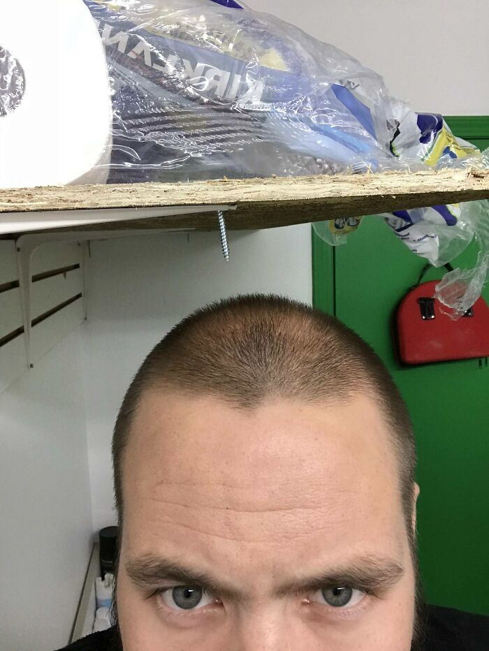 Head Bumper Alert: Right Above The Toilet