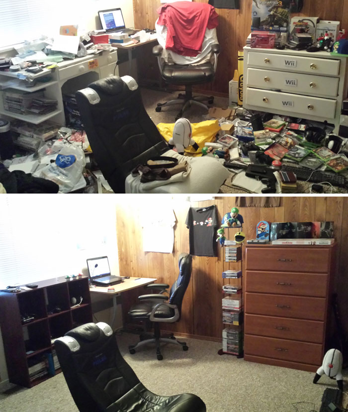 Check Out My Bedroom: Chaos vs. Clean!