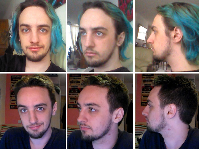 Me: Before And After A Haircut