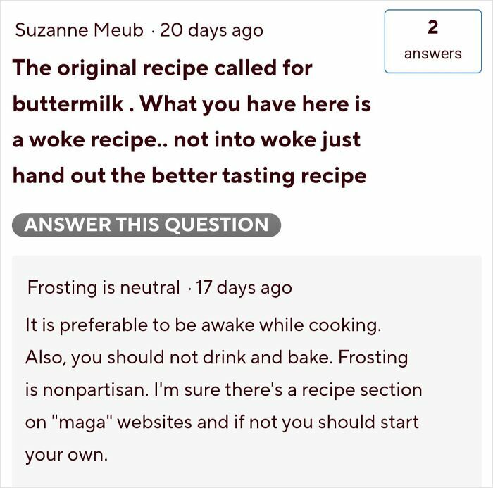 I Had No Idea a Frosting Recipe Could Get This Political