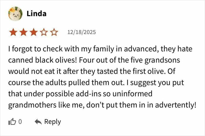 No Warning: My Family Hates Black Olives!