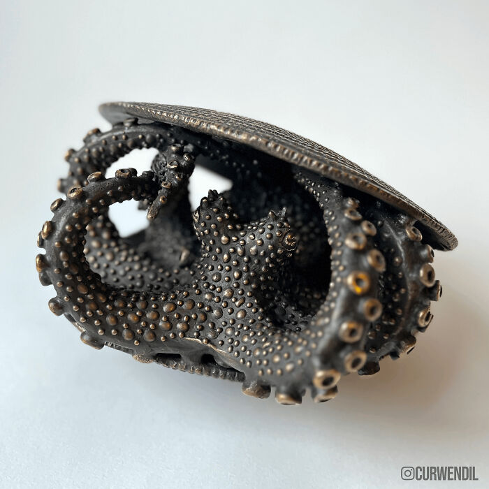 My First Bronze Sculpture: A Peekaboo Octopus!