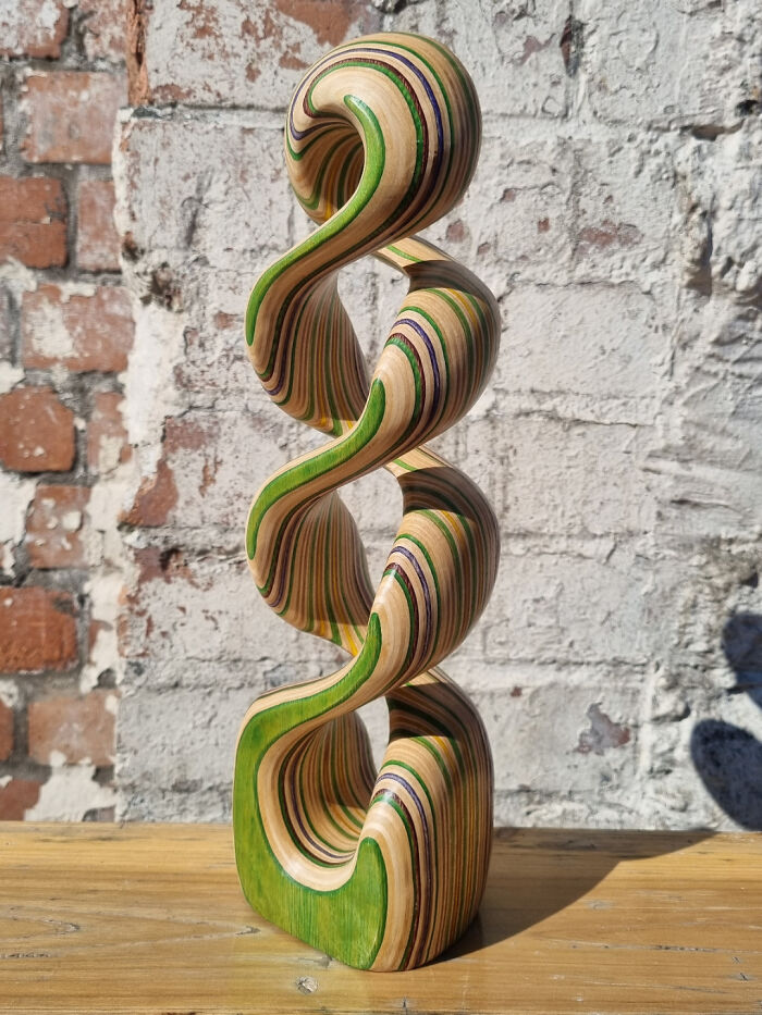 Made This From 4 Recycled Skateboards—Talk About Upcycling