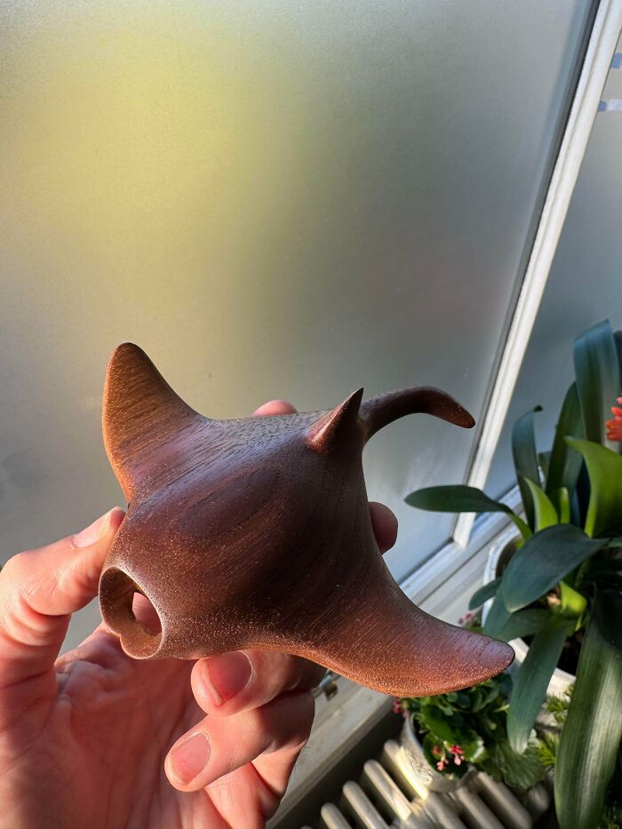 Carved This Walnut Manta Ray—Smooth Moves!