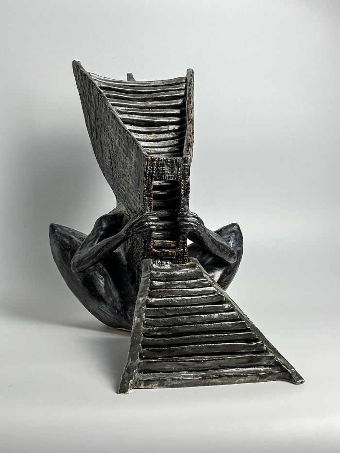 Ceramic Sculpture Called “Stairs”—Take A Step Up