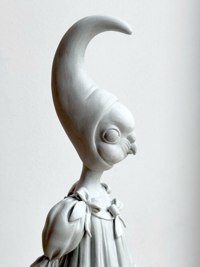 Working On A Sweet Bird Girl Sculpture—Getting There!