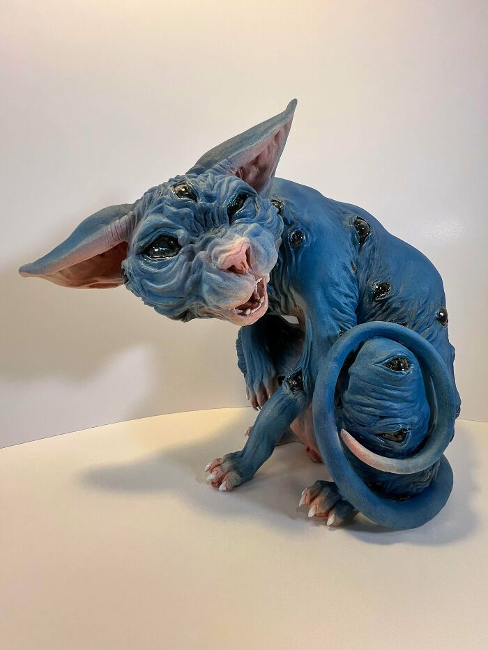 Judgement Sculpture With Serious Vibes