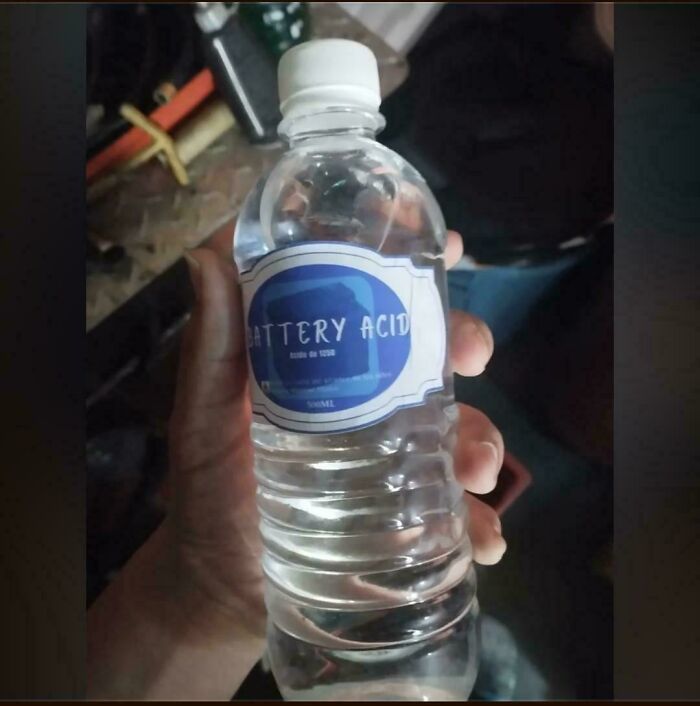 Battery Acid Disguised As a Thirst-Quenching Water Bottle