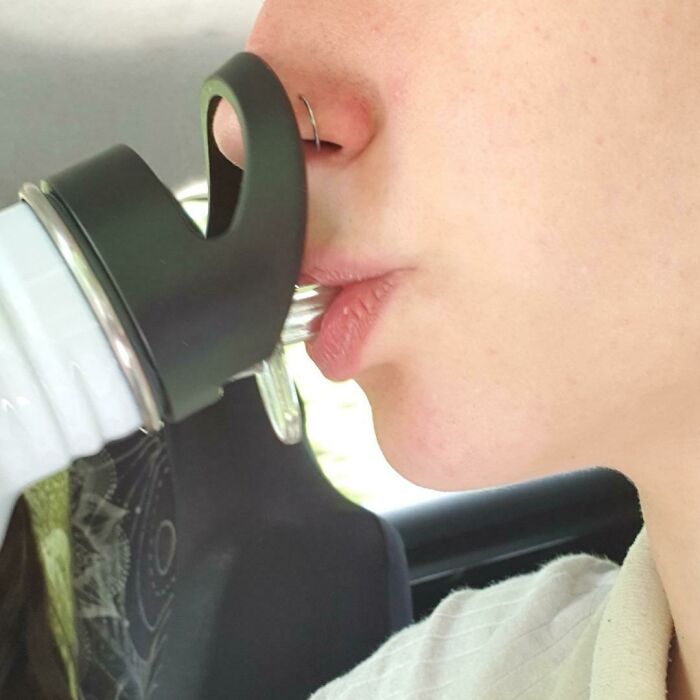 Try Drinking From This Bottle Without Bumping Your Nose