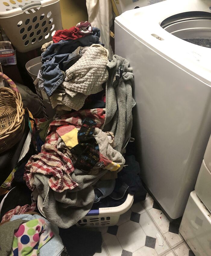 Gone For Two Weeks, Husband’s Laundry? Just a Pile