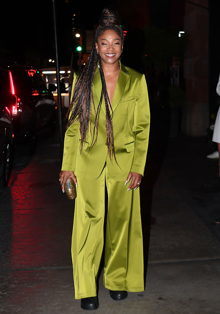 Tiffany Haddish’s Lime Green Pajama Suit