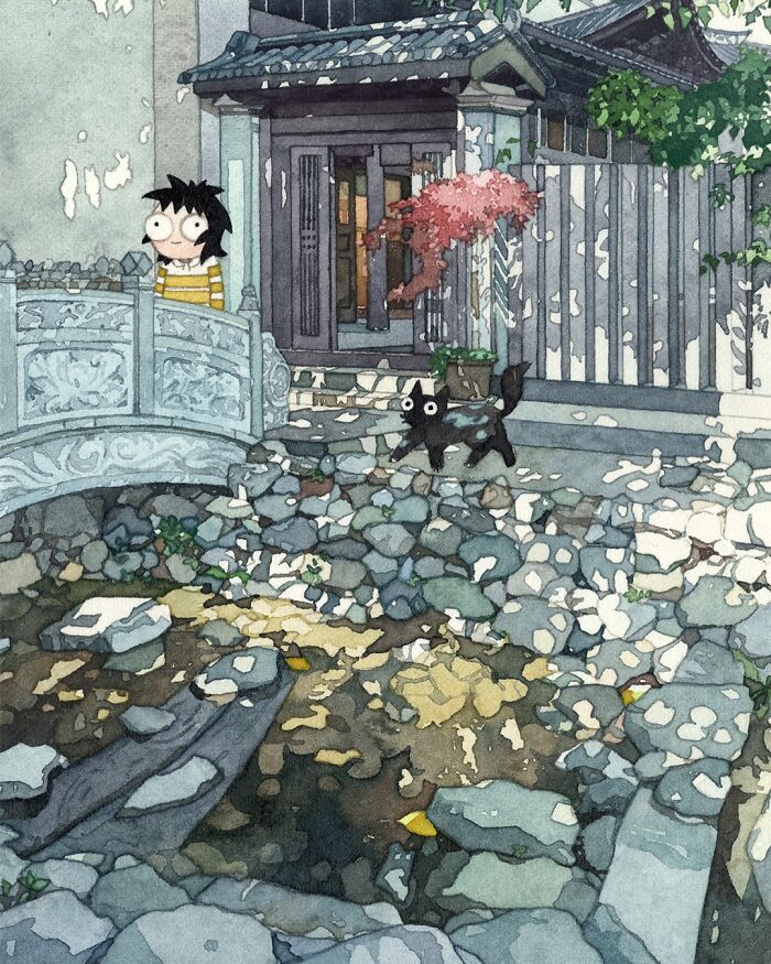 These Watercolor Cats Are So Dreamy You’ll Want To Pet The Paintings