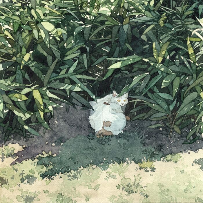 These Watercolor Cats Are So Dreamy You’ll Want To Pet The Paintings