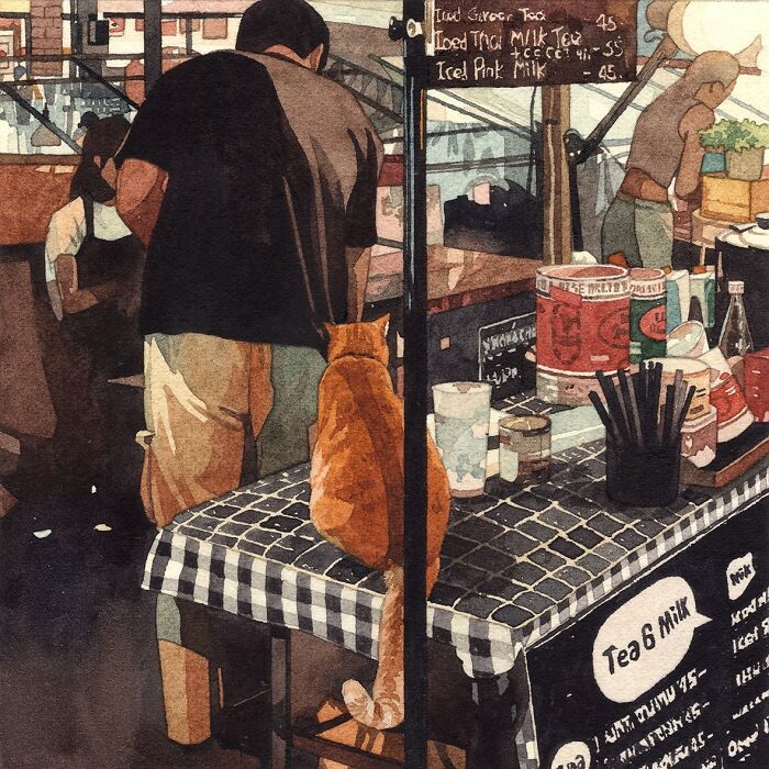 These Watercolor Cats Are So Dreamy You’ll Want To Pet The Paintings