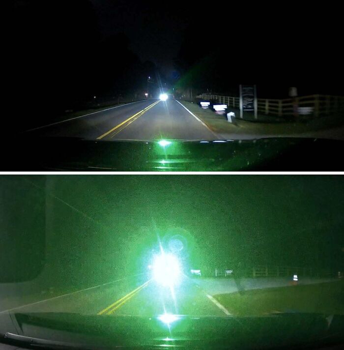 Laser Pointer in Eyes While Driving at Night? Sure, Why Not!