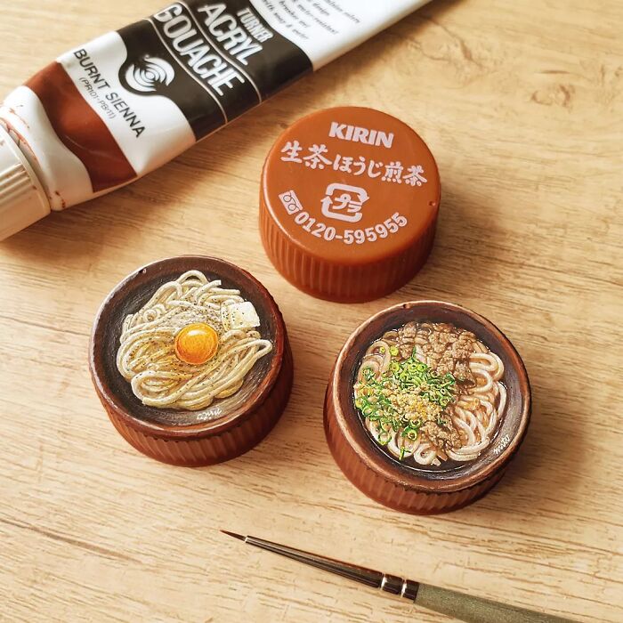 Tiny Food Art on Plastic Bottle Caps? You’ve Gotta See This!