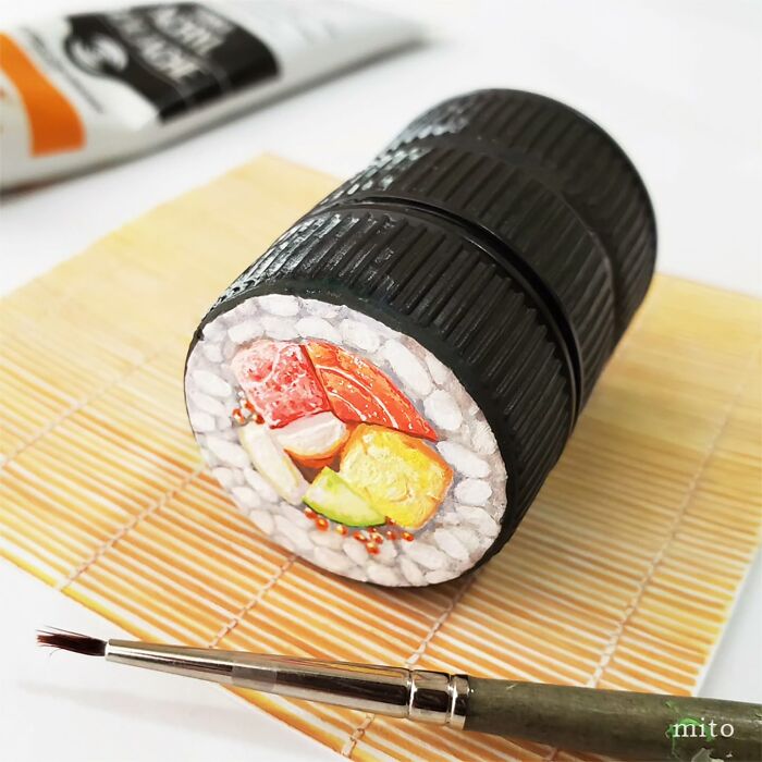 Tiny Food Art on Plastic Bottle Caps? You’ve Gotta See This!