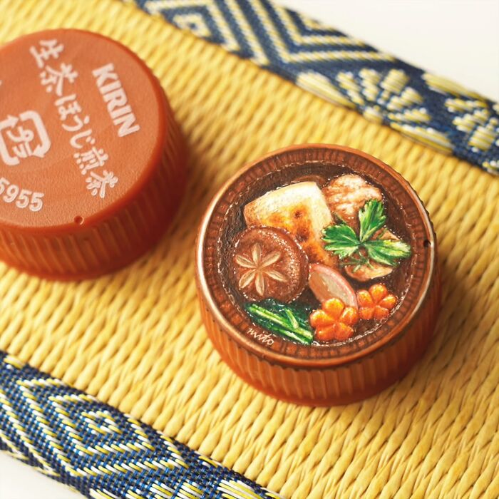 Tiny Food Art on Plastic Bottle Caps? You’ve Gotta See This!