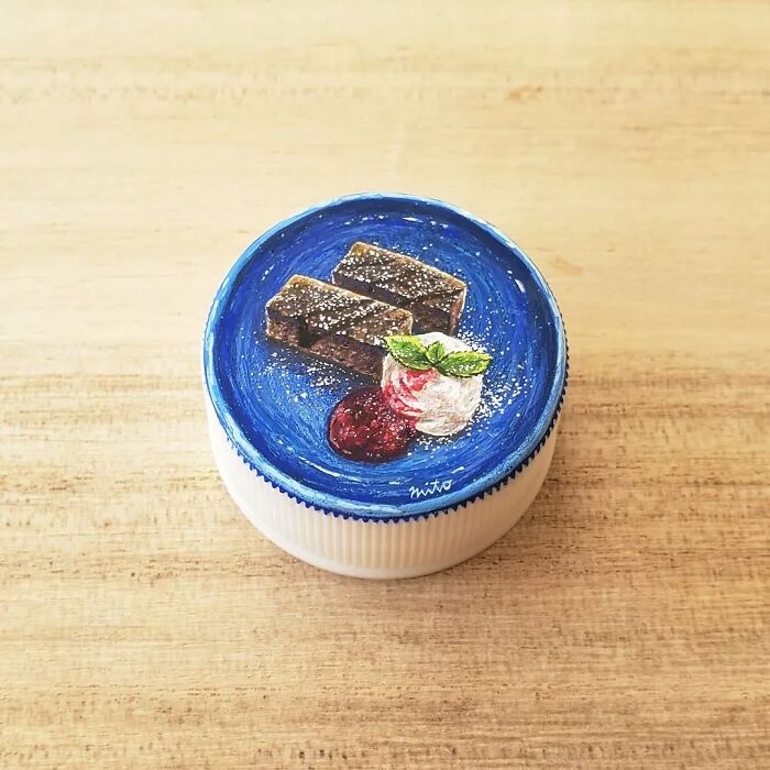 Tiny Food Art on Plastic Bottle Caps? You’ve Gotta See This!