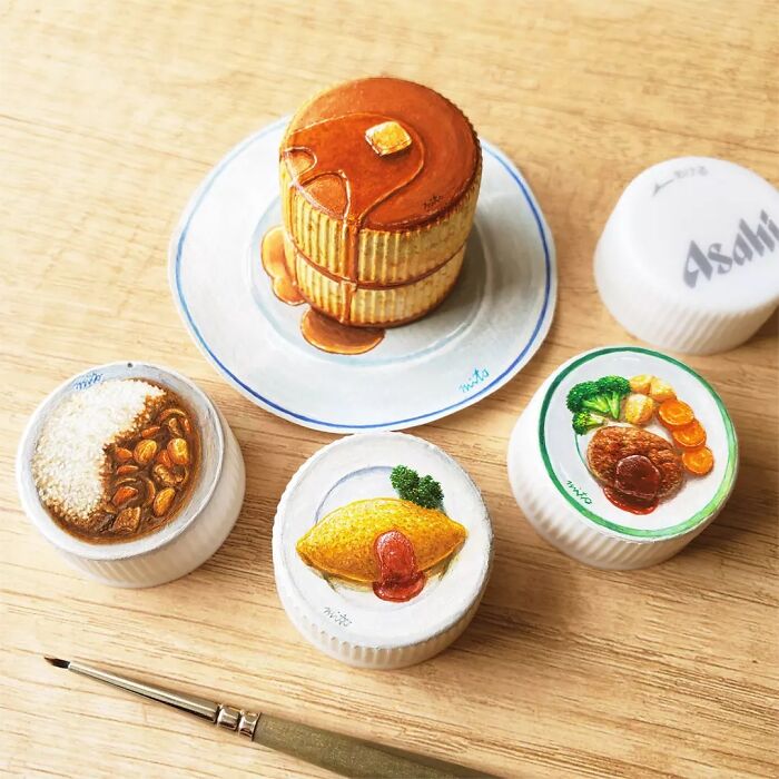 Tiny Food Art on Plastic Bottle Caps? You’ve Gotta See This!