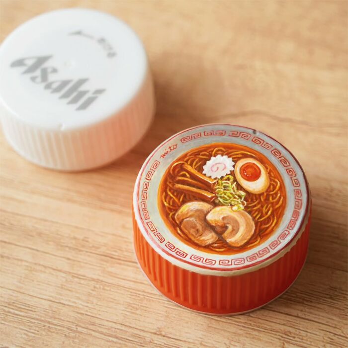 Tiny Food Art on Plastic Bottle Caps? You’ve Gotta See This!