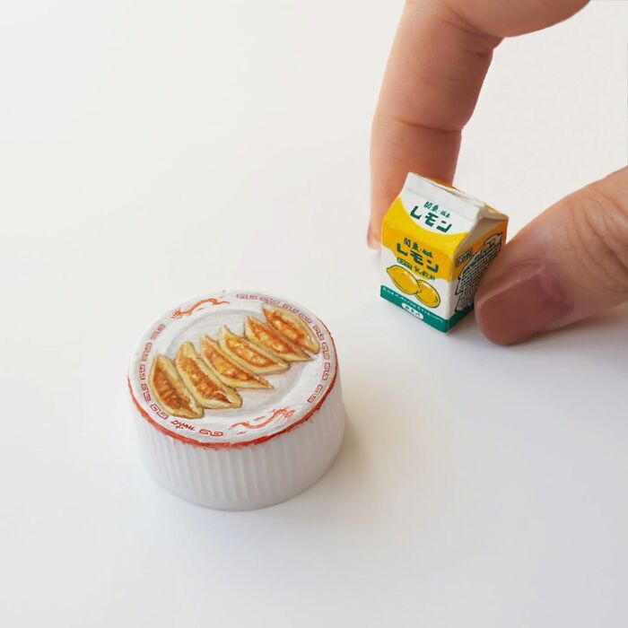 Tiny Food Art on Plastic Bottle Caps? You’ve Gotta See This!