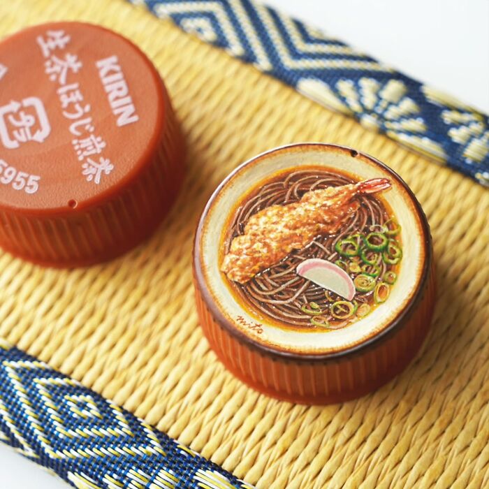 Tiny Food Art on Plastic Bottle Caps? You’ve Gotta See This!