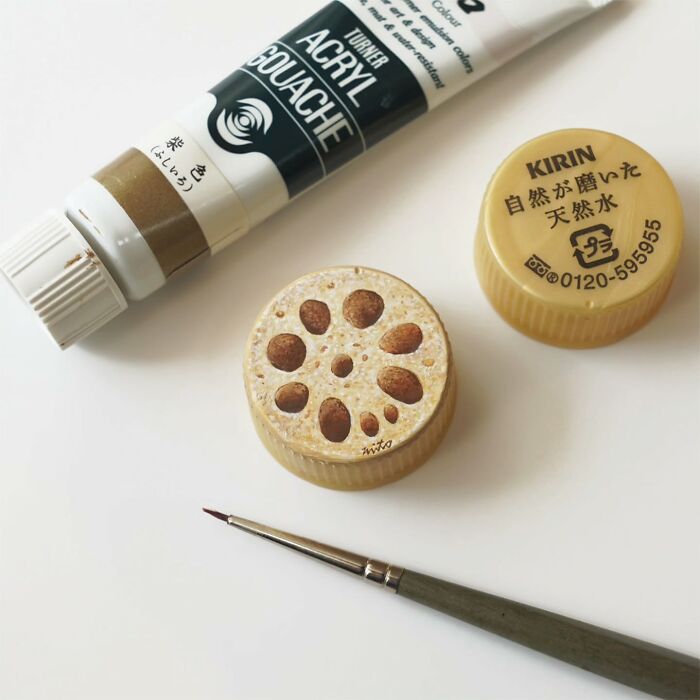 Tiny Food Art on Plastic Bottle Caps? You’ve Gotta See This!