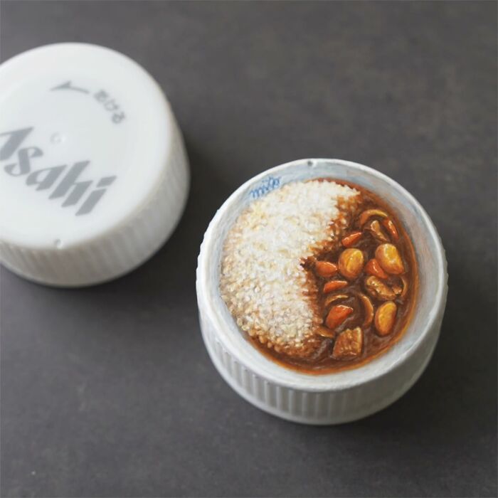 Tiny Food Art on Plastic Bottle Caps? You’ve Gotta See This!