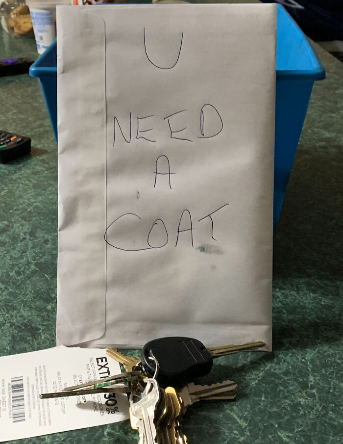 Left The House Without a Coat? Dad’s Note Has Your Back