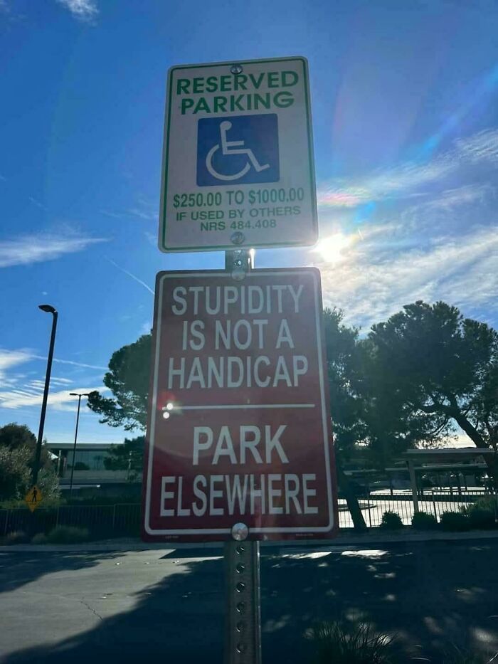This Handicap Sign is Next Level
