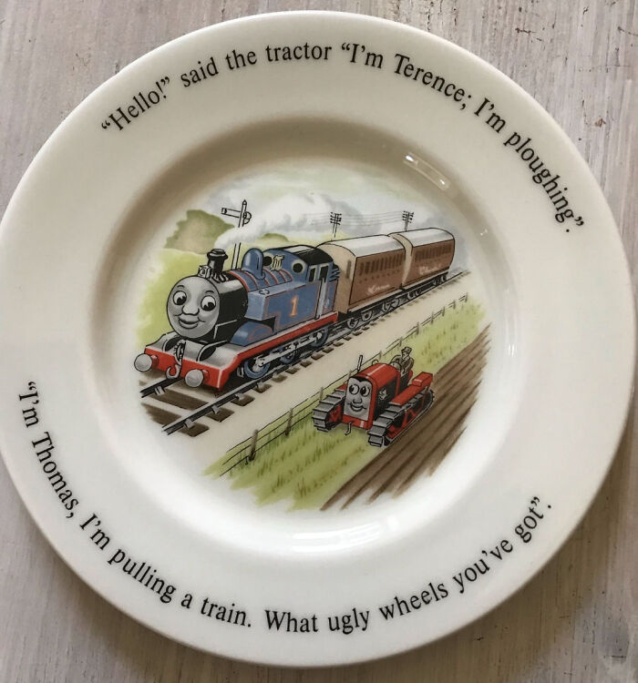 Found A Charity Shop Plate That Said NOPE To Thomas