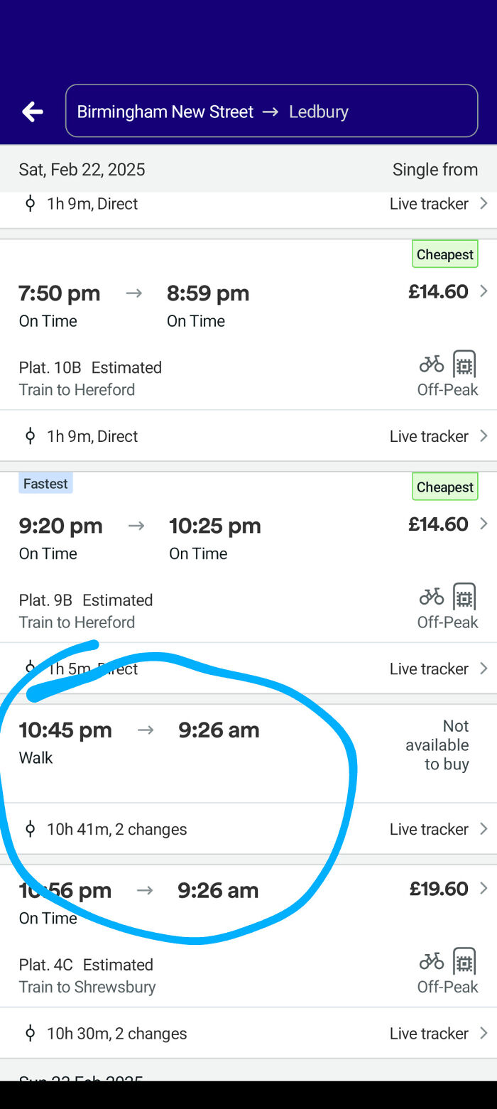 Train Delays? Why Not Just Walk!