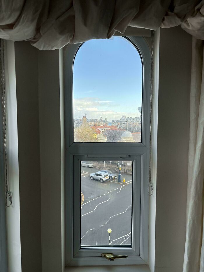 The "Sea View" From Our Hotel Room... Kind Of.