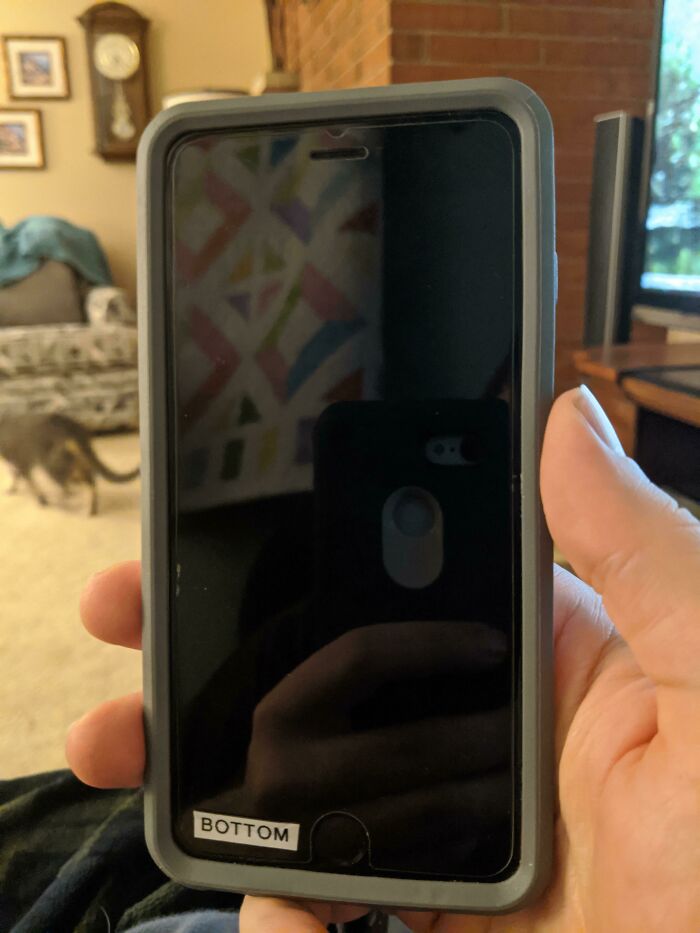 Dad Labels His Own Phone. Because Why Not?