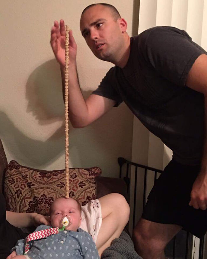 Dad Wins Father’s Day By Waking Up To Cheerio Challenges