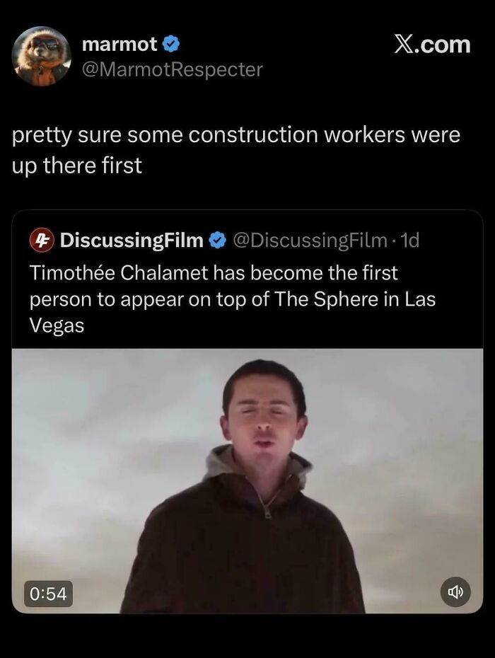 Filming on Top of That Sphere? Bold Move!