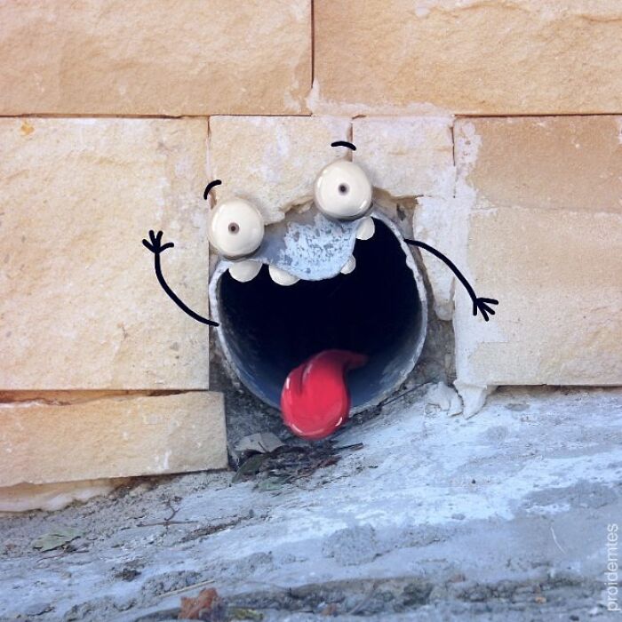 Wait, They Drew Faces on Sidewalk Cracks?! 79 Pics of Everyday Stuff Going All Cartoon