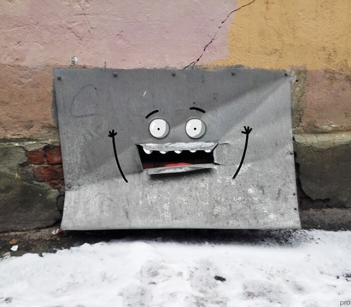 Wait, They Drew Faces on Sidewalk Cracks?! 79 Pics of Everyday Stuff Going All Cartoon