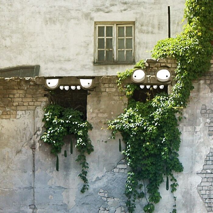 Wait, They Drew Faces on Sidewalk Cracks?! 79 Pics of Everyday Stuff Going All Cartoon