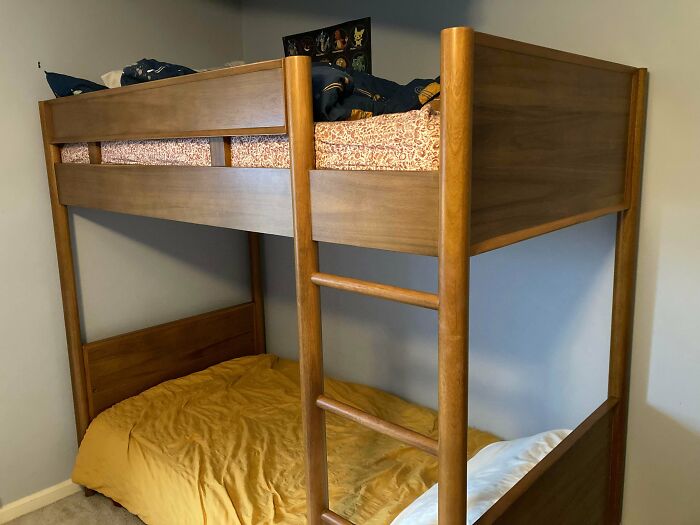 Hit The Jackpot: Mid-Century Bunk Bed Assembled by Teamwork