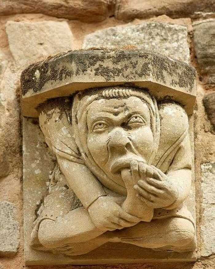 A Gargoyle Who Put His Foot in His Mouth—Literally... in England